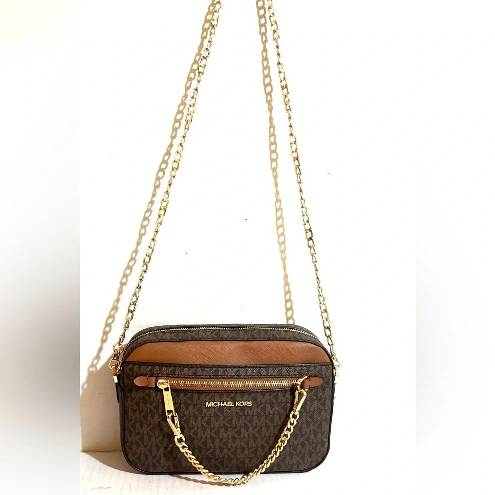 Michael kors MK signature print canvas shoulder handbag
